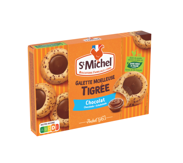 Galette moelleuse tigrée chocolat