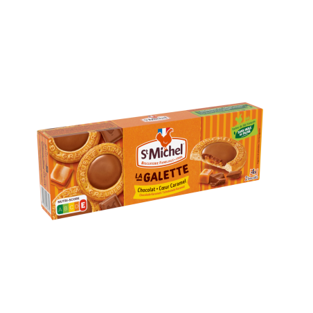 Galette chocolat cœur caramel