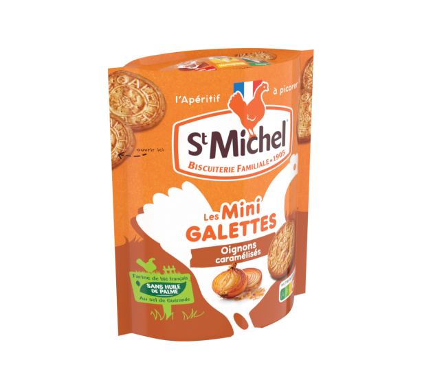 Mini Galettes Oignons Caramélisés – 100 g | St Michel