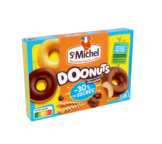 Doonuts nappés chocolat –30% sucres