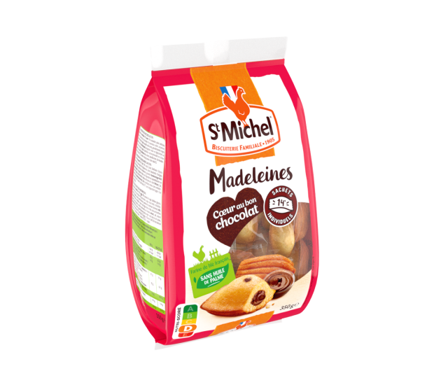Madeleines cœur au bon chocolat